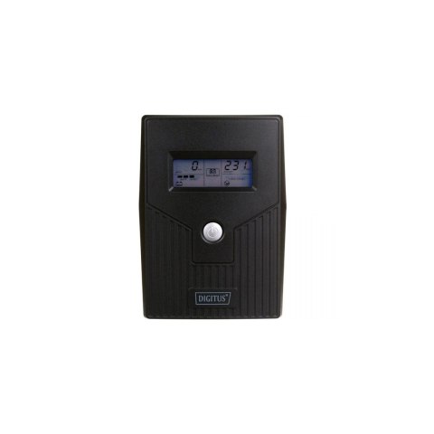Zasilacz awaryjny UPS DIGITUS Line-Ineractive LCD, 600VA/360W, 1x12V/7Ah, AVR, 2x Schuko CEE 7/3, 2x RJ11, 1x USB 2.0 typ B Digitus