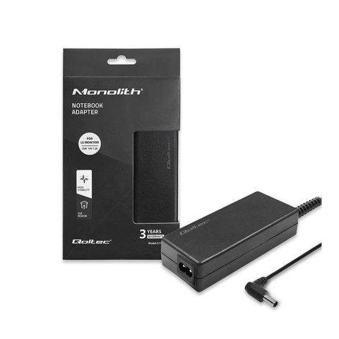 Zasilacz sieciowy Qoltec do monitora LG 25W | 19V | 1.3A | 6.5*4.4 | +kabel zasilający Qoltec Zasilacz sieciowy Qoltec do monitora LG 25W | 19V | 1.3A | 6.5*4.4 | +kabel zasilający Qoltec