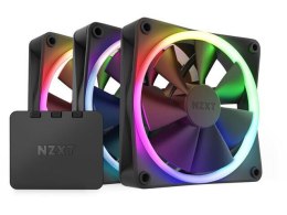 Zestaw 3 wentylatorów do zasilacza / obudowy NZXT F120 RGB Czarne + Kontroler NZXT