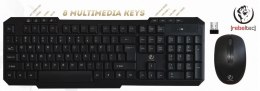 Zestaw bezprzewodowy klawiatura + mysz Rebeltec VORTEX czarny Rebeltec